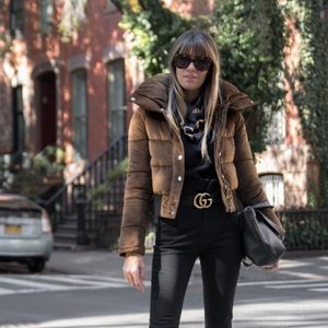 Bronze Velvet Cropped Coat by Missguided - US 4